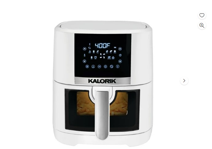 Descubre una forma más saludable de cocinar con la freidora de aire Kalorik® de 5 cuartos. Su revolucionario diseño te permite disfrutar de alimentos crujientes y deliciosos sin la grasa extra.