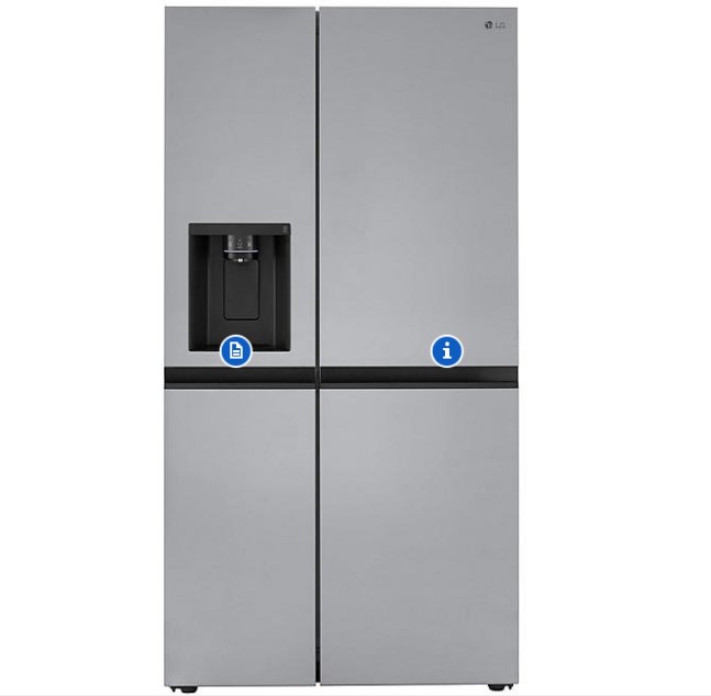 Mantén tus alimentos frescos y organizados con el refrigerador LG de dos puertas verticales. Con su amplia capacidad de 27 pies cúbicos y dispensador de hielo Smooth Touch, este refrigerador ofrece conveniencia y estilo para tu cocina.