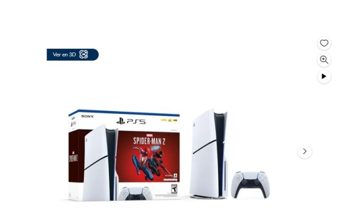 Sumérgete en el mundo del entretenimiento interactivo con la consola PlayStation 5 Disc Slim. Este paquete incluye el emocionante juego Marvel's Spider-Man 2, que te transporta a una aventura épica llena de acción y emociones. Experimenta gráficos de vanguardia y una jugabilidad inmersiva con esta con