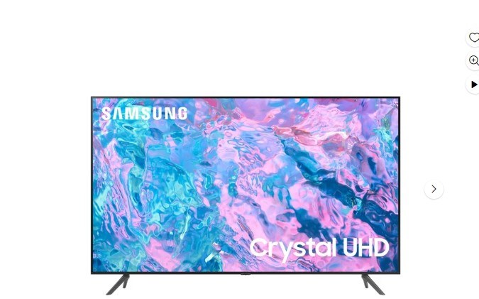 Sumérgete en una experiencia visual excepcional con el televisor inteligente Samsung de 65 pulgadas, equipado con la tecnología Crystal UHD y resolución 4K. Disfruta de imágenes nítidas y colores vibrantes que hacen que cada detalle cobre vida. Con una calificación promedio de 4.4 estrellas basada en 2943 reseñas, este televisor ofrece calidad y confiabilidad. Además, con el envío gratuito y devoluciones gratuitas durante 30 días, puedes comprar con total tranquilidad.