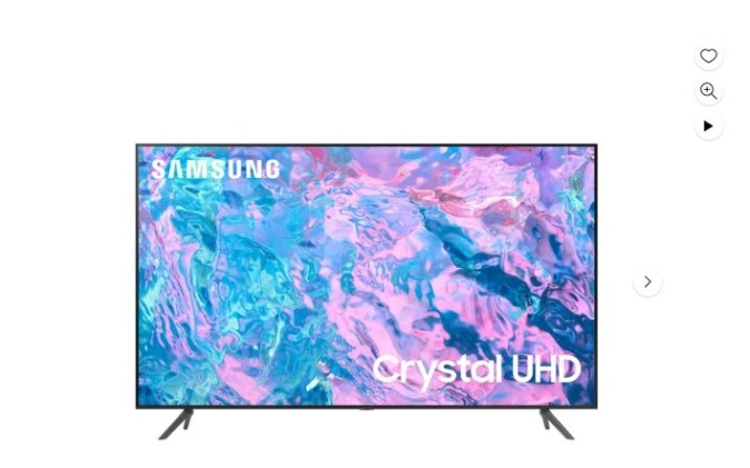 Sumérgete en una experiencia visual excepcional con el televisor inteligente Samsung de 65 pulgadas, equipado con la tecnología Crystal UHD y resolución 4K. Disfruta de imágenes nítidas y colores vibrantes que hacen que cada detalle cobre vida. Con una calificación promedio de 4.4 estrellas basada en 2943 reseñas, este televisor ofrece calidad y confiabilidad. Además, con el envío gratuito y devoluciones gratuitas durante 30 días, puedes comprar con total tranquilidad.