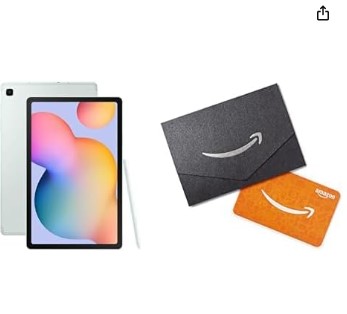 Sumérgete en la experiencia de la tablet Samsung Galaxy Tab S6 Lite, con su diseño elegante, S-Pen incluido y pantalla de alta calidad. Aprovecha esta oferta especial que incluye una tarjeta de regalo de Amazon para maximizar tus ahorros.