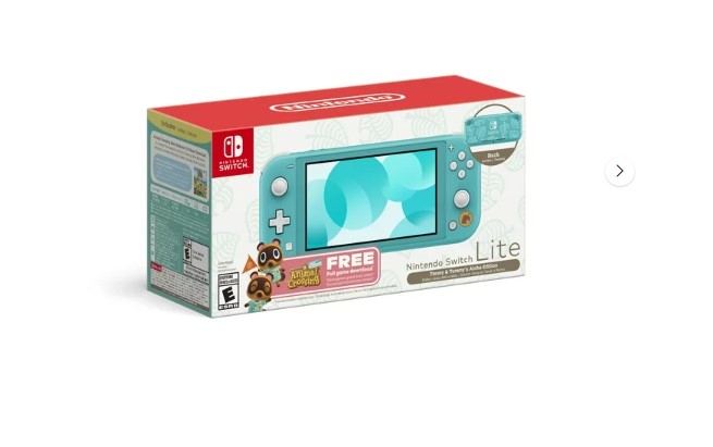 Hazte con este paquete completo que incluye el juego de Animal Crossing™: New Horizons y el Nintendo Switch Lite con diseño exclusivo, todo a un precio rebajado.
