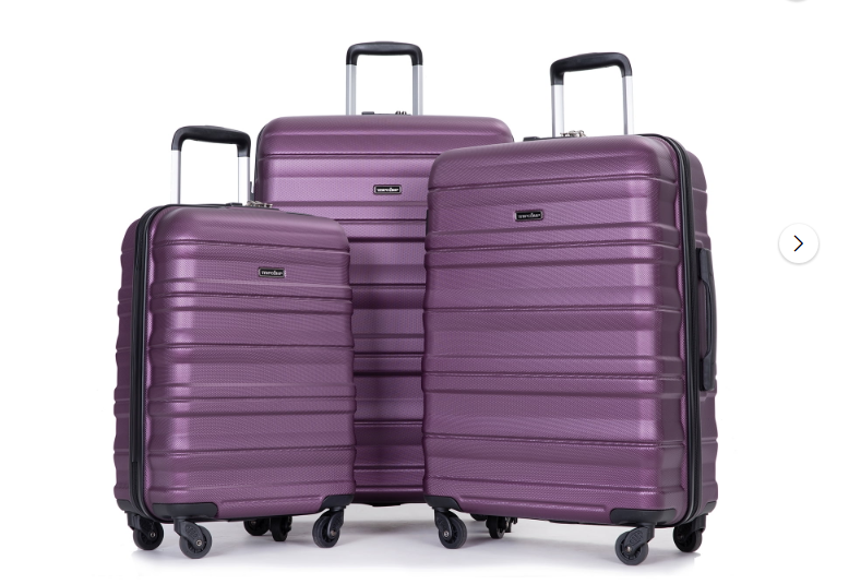 El juego de equipaje Tripcomp Hardside te ofrece la solución completa para tus viajes. Con maletas de 21, 25 y 29 pulgadas, todas equipadas con cuatro ruedas para una fácil movilidad, este set en púrpura oscuro es la opción ideal para viajeros exigentes.