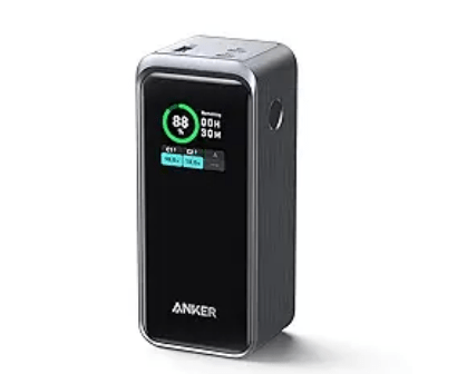 Con su diseño compacto y características avanzadas como la pantalla digital inteligente y la compatibilidad con una amplia gama de dispositivos, el Anker Prime Power Bank es el compañero perfecto para tus viajes y aventuras diarias.