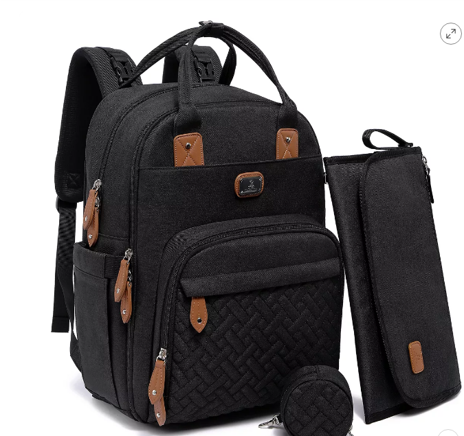 Con su estuche para chupete y bolsas grandes, la mochila para pañales Dikaslon se destaca por su funcionalidad y comodidad. Ideal para mamás y papás en movimiento, esta mochila multipropósito es una opción confiable con una alta calificación de 4.7 estrellas.
