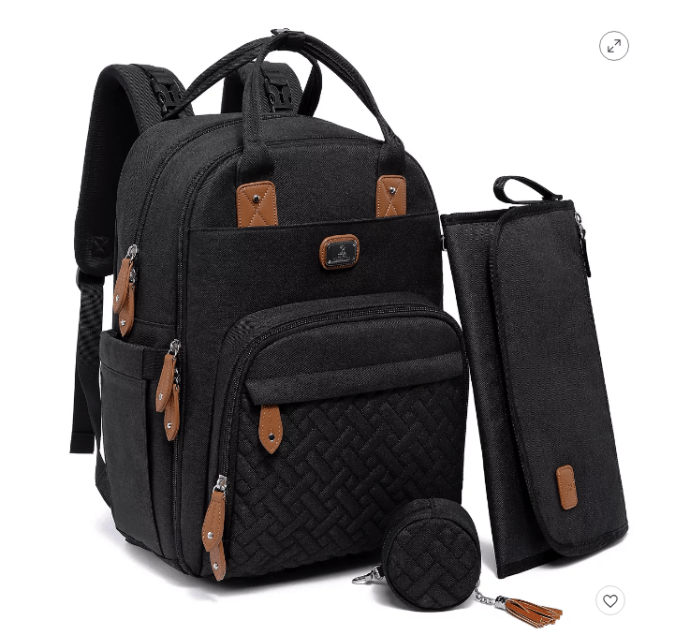 Con su estuche para chupete y bolsas grandes, la mochila para pañales Dikaslon se destaca por su funcionalidad y comodidad. Ideal para mamás y papás en movimiento, esta mochila multipropósito es una opción confiable con una alta calificación de 4.7 estrellas.