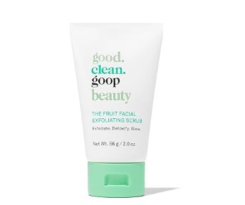 Renueva tu piel con el exfoliante facial de frutas de good.clean.goop. Con más de 200 compras el mes pasado, su fórmula suave y libre de crueldad te dejará con una tez luminosa y rejuvenecida.