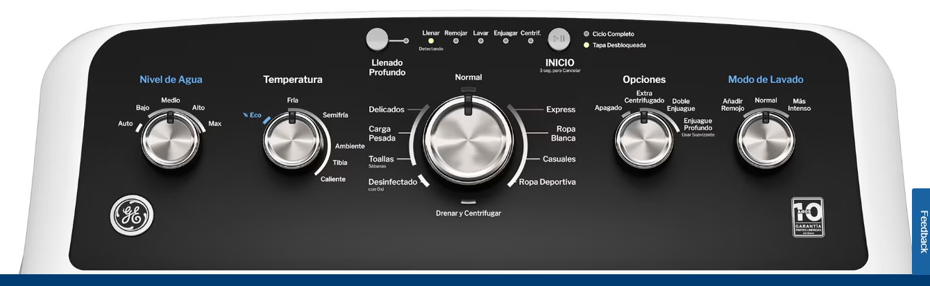 Nueva lavadora de GE Appliances: tecnología avanzada, panel en español y diseño para cargas grandes. ¡La mejor opción para familias hispanas!