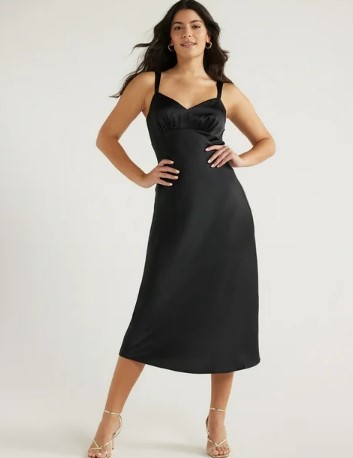 Sofia Jeans, vestido lencero de media pantorrilla. Ahora $12.99, antes $19.00. ¡Ahorra $6.01 en Walmart!