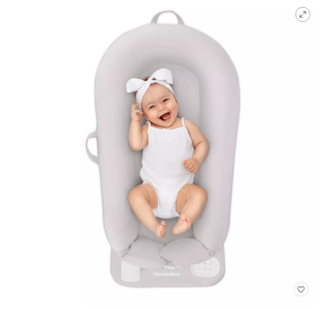 Compra el Homedics Cojín calmante para bebé en Target y disfruta de sonido relajante, vibración y funda lavable. ¡Ahorra $36.00 con un precio especial de $143.99!