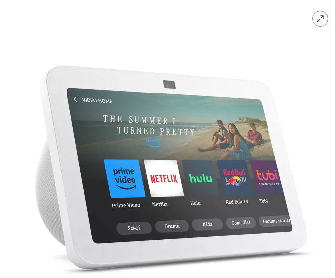 El Amazon Echo Show 8 es un dispositivo inteligente que combina una pantalla HD de 8 pulgadas con altavoces estéreo de alta calidad, brindándote una experiencia inmersiva para entretenimiento y productividad en el hogar. Controla tu hogar inteligente, reproduce música, obtén información y mucho más con Alexa, todo con solo tu voz.
