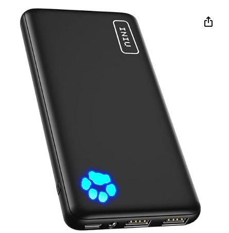 El cargador portátil INIU de 10000mAh ofrece una solución confiable para mantener tus dispositivos cargados en movimiento, con una alta velocidad de carga y compatibilidad con una amplia gama de dispositivos, desde teléfonos inteligentes hasta tabletas.