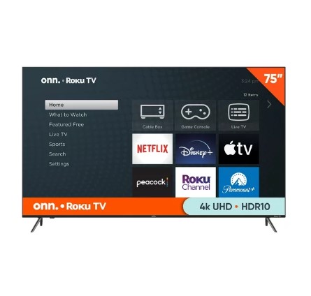Compra el televisor 4K UHD onn. de 75 pulgadas a solo $448. Diseño sin marco y calidad superior, ahorra $50 y disfruta de devoluciones gratuitas en 30 días.