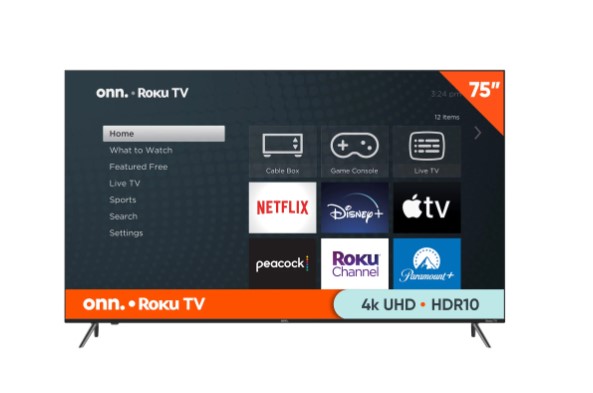 Aprovecha el precio especial de $448.00 para este televisor de 75 pulgadas. Perfecto para tu entretenimiento en casa, con un ahorro de $50.00.