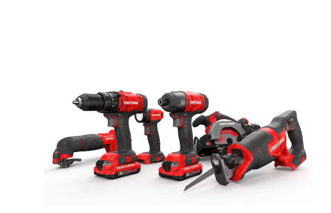 Taladra, atornilla, corta y lija con facilidad. El kit combinado de herramientas eléctricas CRAFTSMAN V20 de 6 herramientas lo tiene todo para tus proyectos.