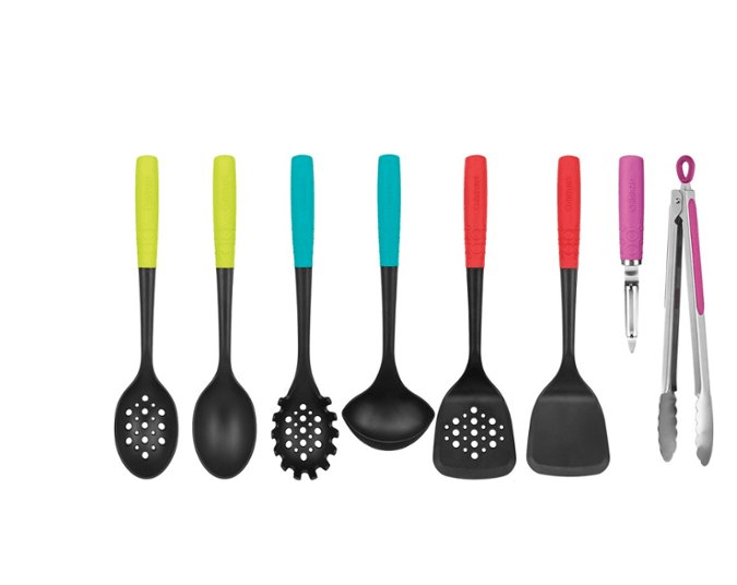 El juego de utensilios Cuisinart de 8 piezas ofrece una mezcla perfecta de utilidad y diseño para tu cocina. Confeccionados en nylon durable, estos utensilios aseguran un uso seguro en superficies delicadas y son una excelente opción para cocinar con tranquilidad. Aprovecha su precio especial de $17.99 en Best Buy y dale un toque de estilo a tus preparaciones diarias.

Tú
