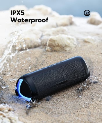 Disfruta de tu música favorita en cualquier lugar con este altavoz Bluetooth portátil, impermeable y con Bluetooth 5.3. ¡Oferta limitada por solo $19.99!