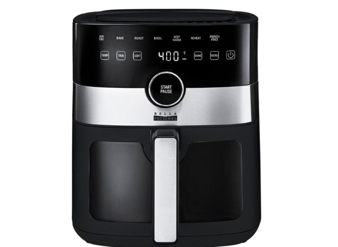 Consigue la freidora de aire digital Bella Pro Series de 6 cuartos por solo $69,99 en Best Buy. Ahorra $40 en esta práctica freidora con ventana para una mejor visualización durante la cocción.