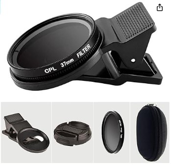 ¡Fotografía como un profesional con el Lente de Cámara CPL VLUOO por solo US$9.99! Este filtro polarizador portátil de 1.457 in es compatible con la mayoría de los teléfonos inteligentes y te permite capturar fotos impresionantes con colores más vivos y cielos más azules. ¡Obtén un 10% de descuento con el código VLUOO10!