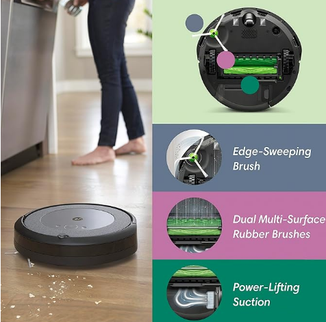 Suelos Impecables sin Esfuerzo con la Roomba i4 EVO. Succión potente, sistema de limpieza en 3 etapas, ideal para todo tipo de superficies.