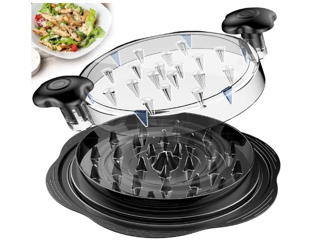 Desmenuza pollo, cerdo o res con facilidad usando la trituradora SURETIVIAN, una herramienta ergonómica y antideslizante. ¡Aprovecha el 50% de ahorro!
