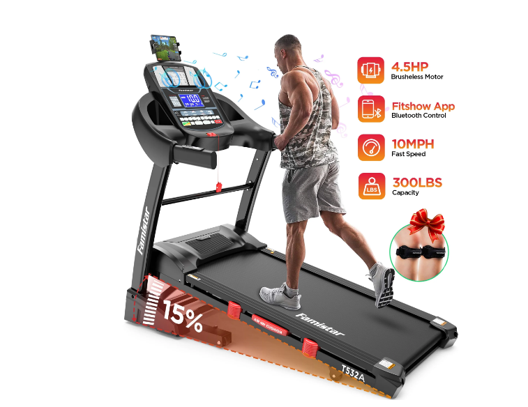 Cinta de correr Famistar con 15 niveles de inclinación automática: Gran descuento en Walmart, ideal para entrenamientos en casa. ¡Aprovecha esta oferta única!