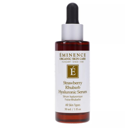 Aprovecha la oferta en Target para el suero hialurónico de ruibarbo y fresa de Eminence. Solo $45, perfecto para una piel radiante.