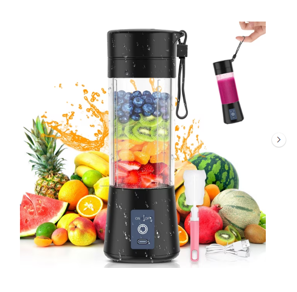 Consigue el SUPTREE Vaso Personal Blender para batidos por $14.99 (antes $32.99). Compacto, con 3.9 estrellas y 124 opiniones, perfecto para preparar licuados fácilmente.