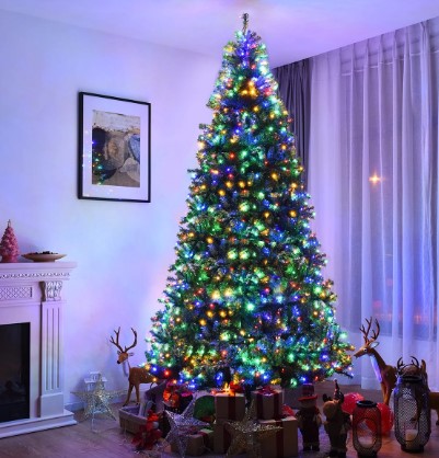 Consigue el fabuloso árbol de Navidad artificial de Costway, preiluminado con 1,000 luces LED y un ahorro de $249 al comprar en línea.

