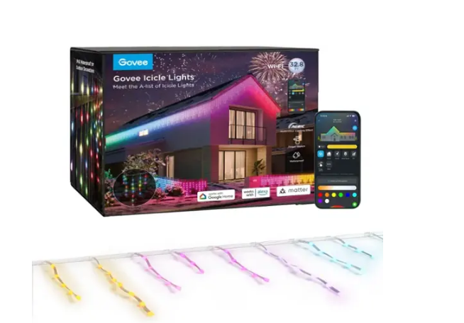 Decora estas fiestas con las luces de carámbanos Govee de 32.8 pies: multicolor y perfectas para cualquier espacio. Antes $139.99, ahora por $109.99 en Best Buy.