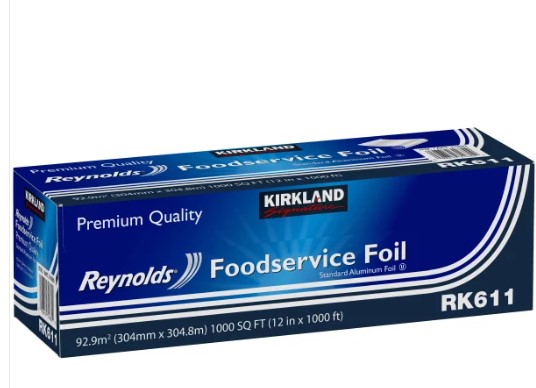 Ahorra en el papel de aluminio Kirkland en Costco. Con un nuevo precio de $29.99, este producto es perfecto para almacenar alimentos.