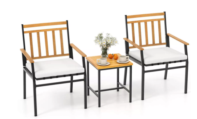 Set de muebles Costway para exteriores, ideal para balcón o patio, ahora en Target a $102.99. Aprovecha este descuento exclusivo y transforma tu jardín.