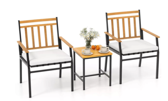 Set de muebles Costway para exteriores, ideal para balcón o patio, ahora en Target a $102.99. Aprovecha este descuento exclusivo y transforma tu jardín.