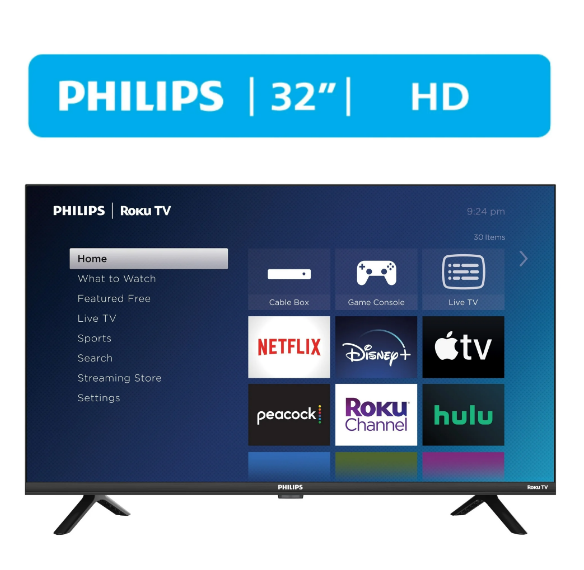 Televisor Philips inteligente de 32" sin bordes y resolución HD 720p. ¡Antes $168, ahora solo $118! Oferta exclusiva en Walmart.
