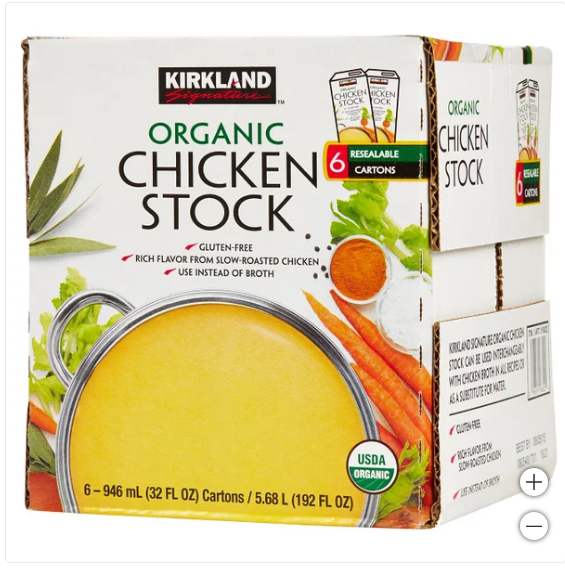 El caldo de pollo orgánico de Kirkland es perfecto para tus platos caseros. Ahorra en grande y añade sabor a tus recetas durante la temporada fría.