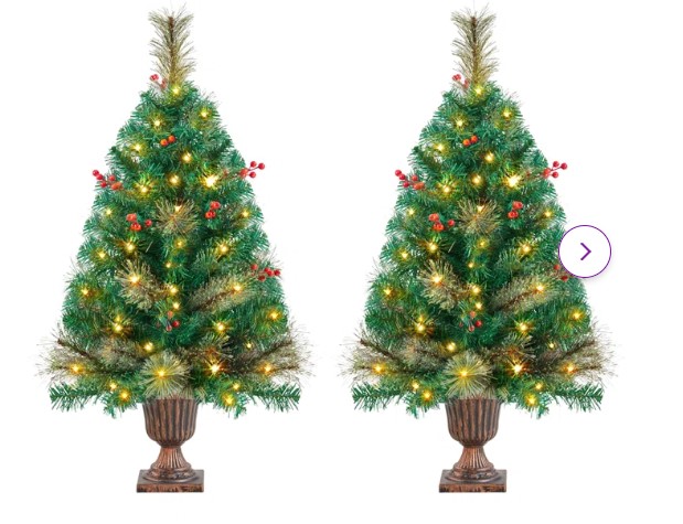 Decora cualquier rincón con este conjunto de árboles de mesa con luces. Por $31.99, ahorra 54% en Wayfair.
