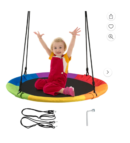 Ahorra $33.01 en el Goplus Platillo Volador Tree Swing, ideal para interiores y exteriores. ¡Regala horas de diversión!