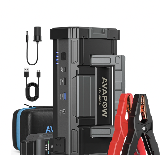  ¡Nunca más te quedes varado! El arrancador AVAPOW es potente y portátil. Perfecto para cualquier emergencia. ¡Ahorra en grande con esta oferta y viaja seguro!