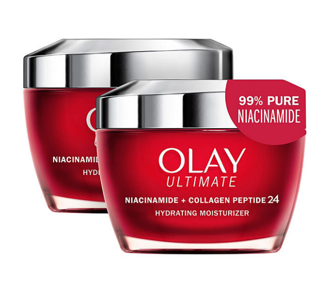 Piel más firme y suave con la crema Olay Ultimate Niacinamide + Collagen. Dos unidades a solo $39.98. ¡Descuento instantáneo en Sam's Club!