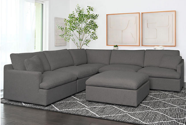 Seccional Capri de 6 piezas con $1,000 de descuento en Sam's Club. Ideal para espacios modernos y confortables. Disponible por $1,999 solo por tiempo limitado.