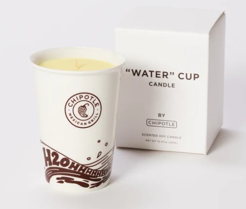 Dale un toque original a tu hogar con la Vela ‘Water’ de Chipotle. Aroma único por solo $28 USD.