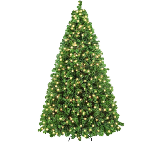 Celebra la Navidad con el árbol artificial preiluminado Yaheetech de 7.5ft, con 1284 ramas y 550 luces incandescentes blancas cálidas. Aprovecha el descuento del 15% y obtén este árbol por solo $135.99.