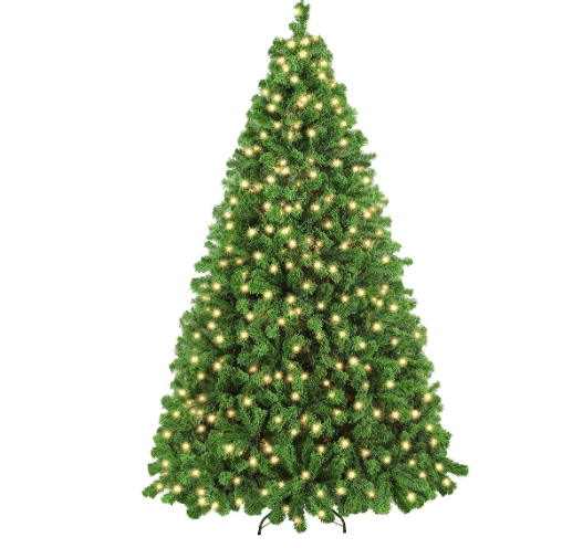 Transforma tu hogar estas fiestas con el árbol de Navidad artificial Yaheetech de 7.5ft. Incluye luces cálidas, 1284 ramas y un soporte plegable. ¡Compra ahora por $135.99 y ahorra un 15%!