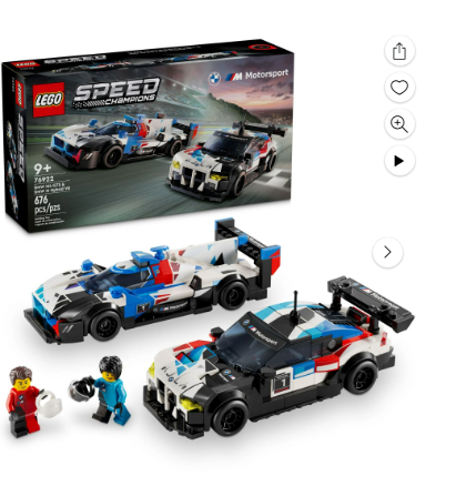 Ahorra $9.04 en el set LEGO BMW Speed Champions, con dos modelos para construir y dos minifiguras de conductores. ¡Perfecto para regalar!