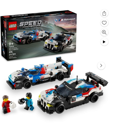 Ahorra $9.04 en el set LEGO BMW Speed Champions, con dos modelos para construir y dos minifiguras de conductores. ¡Perfecto para regalar!
