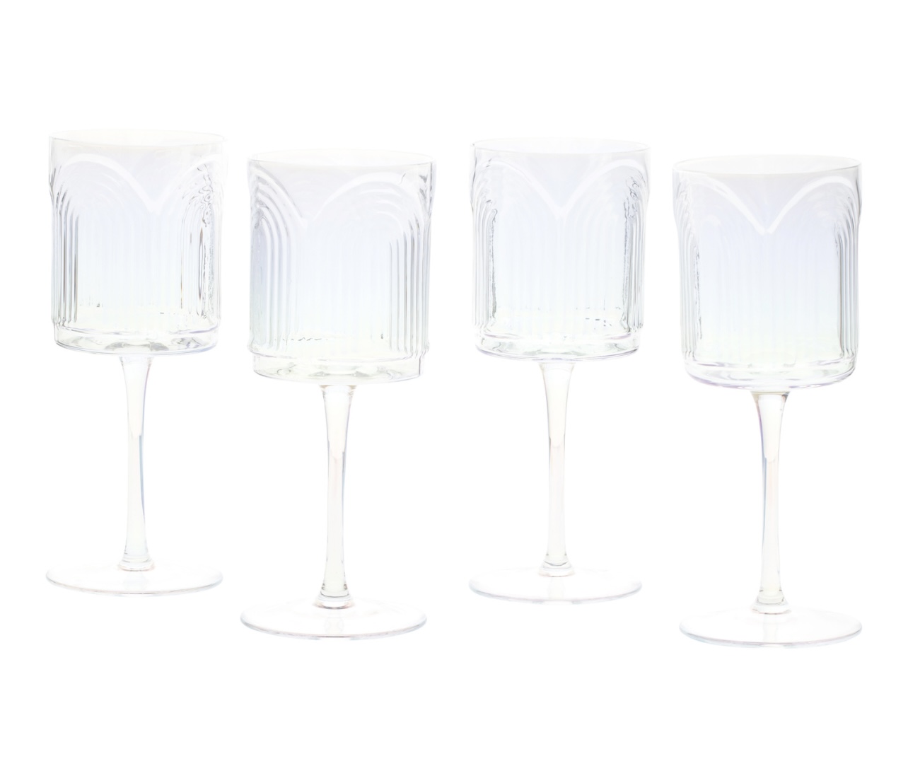 Set Of 4 Lustsre Arch Wine Glasses de Fashion Glass