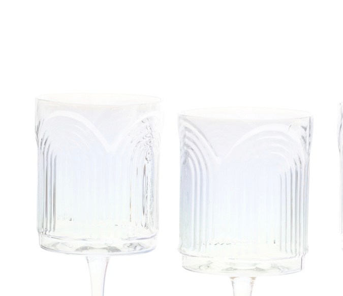 Set Of 4 Lustsre Arch Wine Glasses de Fashion Glass