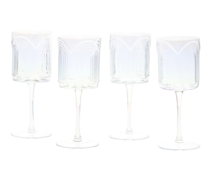 Set Of 4 Lustsre Arch Wine Glasses de Fashion Glass