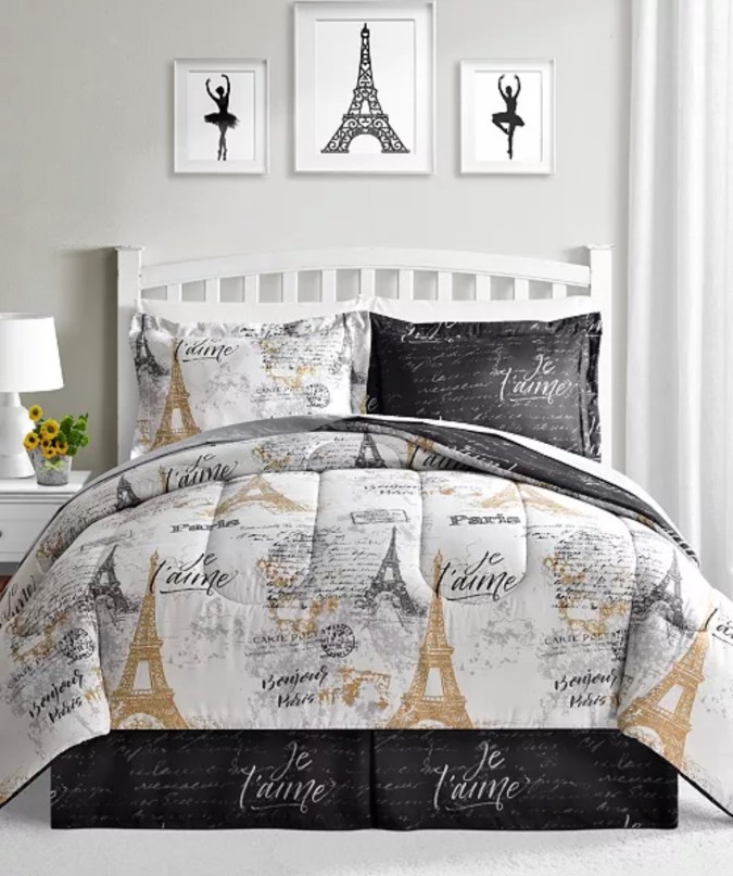 Paris Gold Reversible 8 Pc. Comforter Sets de Fairfield Square Collection